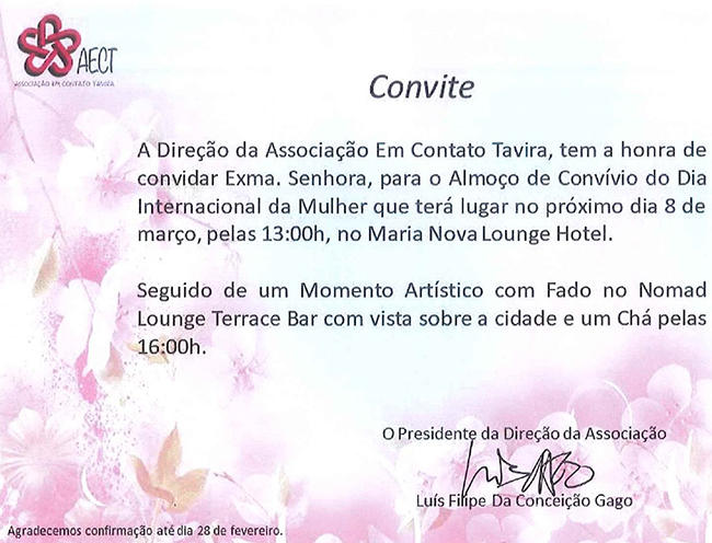 convite almoco